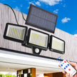 Solar Outdoor Lights, With Remote Control showcasing powerful illumination and smart technology.