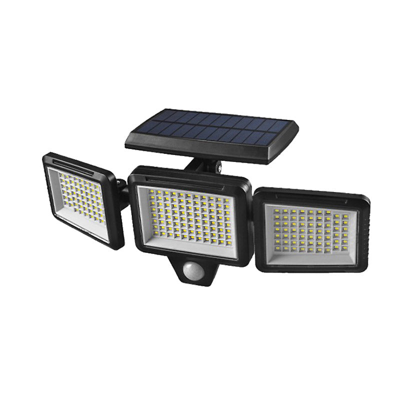 Solar Outdoor Lights, With Remote Control - high-performance solar flood lights with adjustable heads and motion detection.