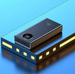 Super Fast Charge Power Bank on blue background with sleek design and multiple charging ports.
