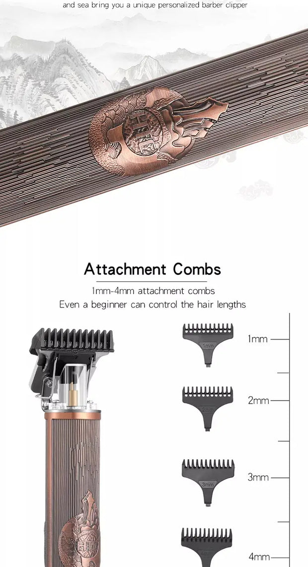 Professional USB Rechargeable Electric Hair Trimmer