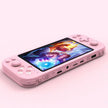 Ultimate Retro Gaming Console in pink featuring a vibrant display and portable design for nostalgic gaming.
