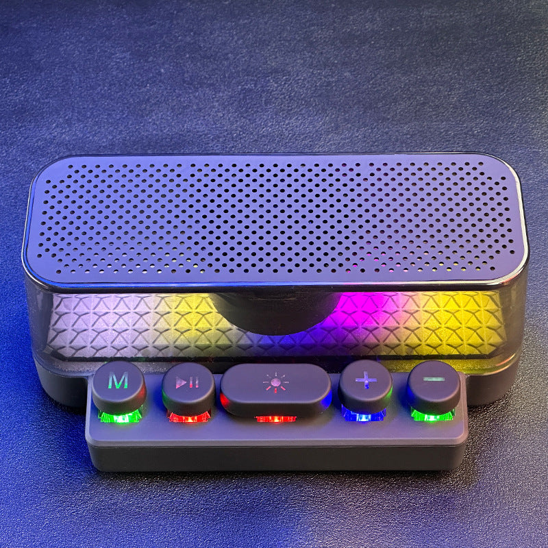 Vibrant Sound Keyboard with colorful lighting and audio controls, designed for clear and balanced sound.