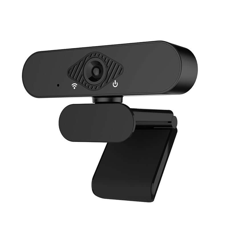Webcam with microphone featuring a sleek design for clear video and audio calls.