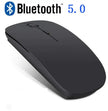 Wireless Bluetooth 5.0 Silent Mouse with sleek design and Bluetooth logo.