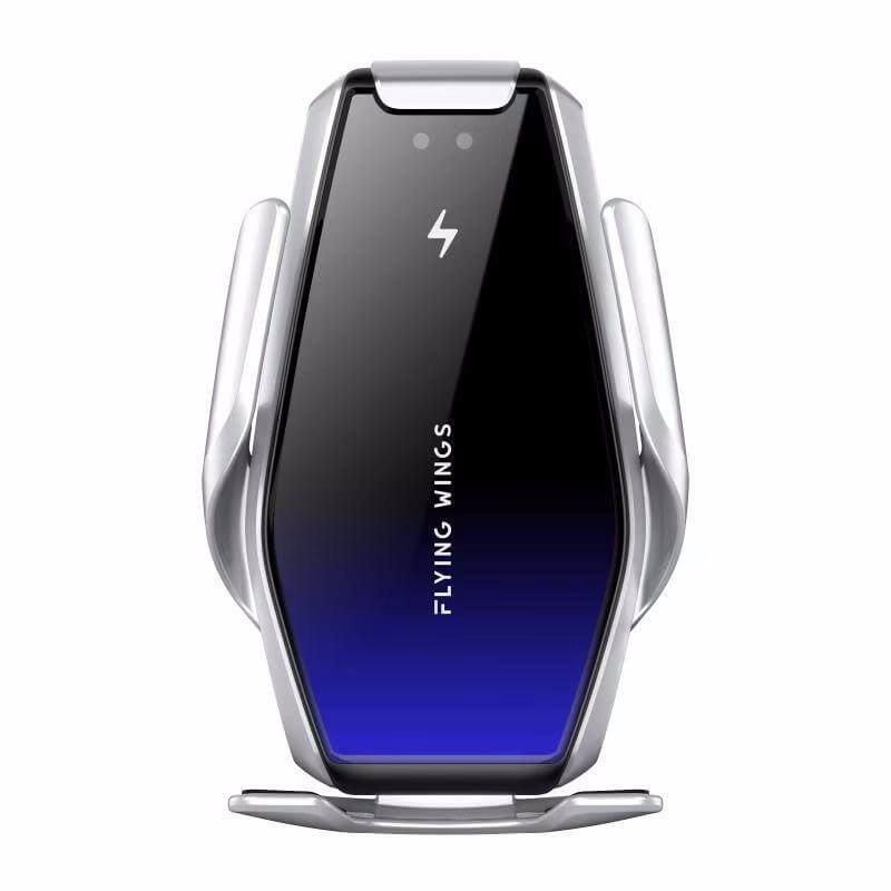 Wireless Mobile Phone Charger for Your Car with automatic clamp and sleek design.
