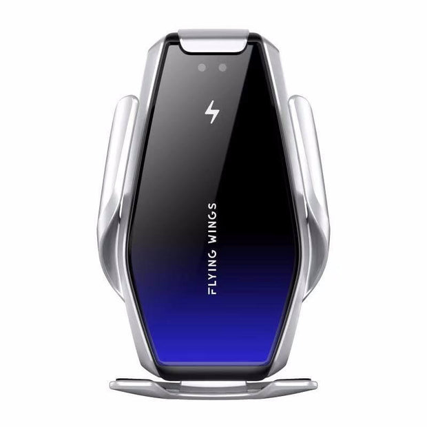 Wireless Mobile Phone Charger for Your Car with automatic clamp and sleek design.