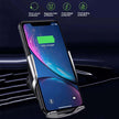 Wireless Mobile Phone Charger for Your Car with protection features and phone charging indicator on display.