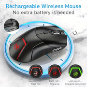 HXSJ 2.4G Wireless Mute Game Mouse with 4000DPI