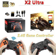 X2 Ultra Retro Game Stick 4K, Plug and Play Video Gaming Console with 128G memory card/40000+Games, HDMI Output for TV with 2.4G Wireless Controller, Retro Arcade Emulators for Kids Adults